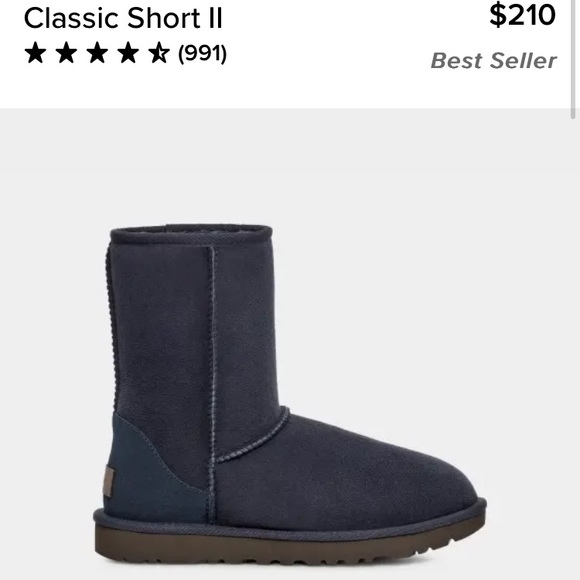Eve Blue Ugg Classic Short Boots - Picture 1 of 7